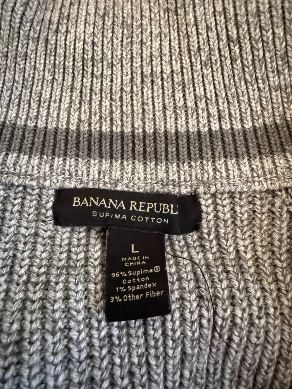 Gray Banana Republic Supima Cotton Cardigan